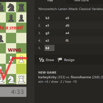 WORD: “CROWD” vs “BEAK”, “CHESS”